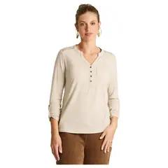 LORENZO DI PONTTI - Polera Manga Larga Mujer Beige