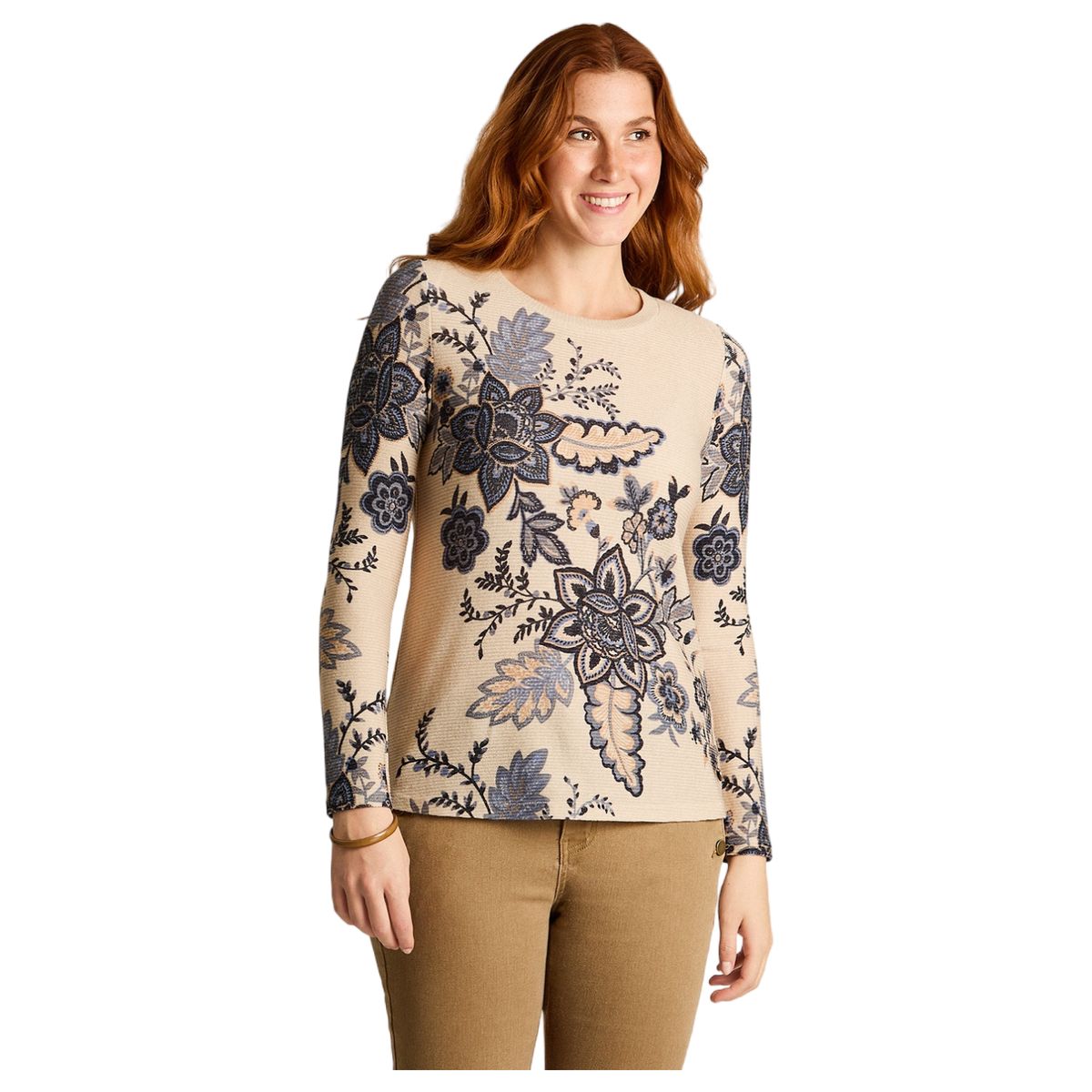 LORENZO DI PONTTI - Polera Estampada Mujer Beige