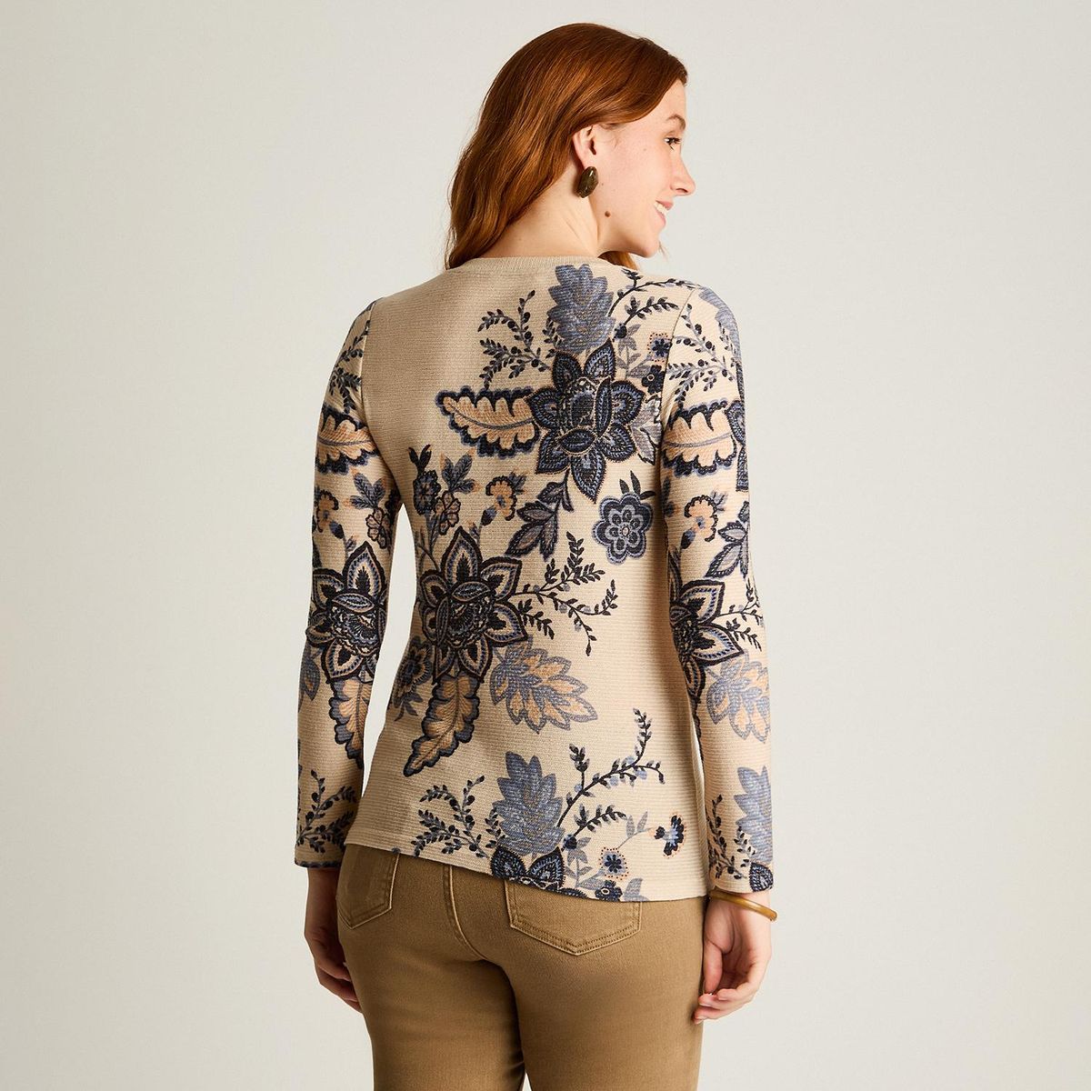 LORENZO DI PONTTI - Polera Estampada Mujer Beige