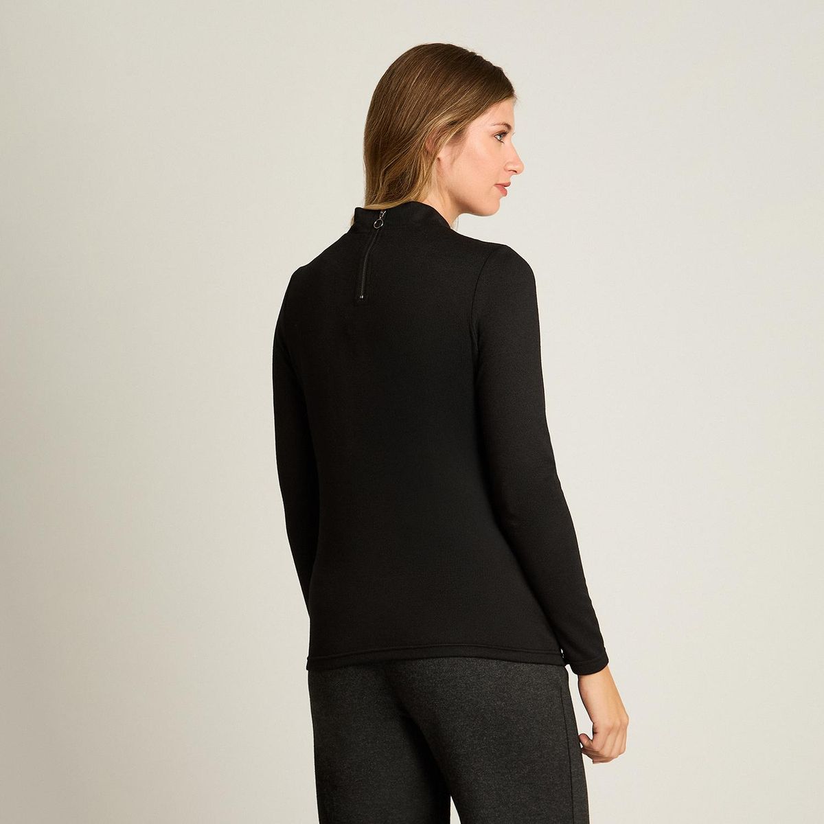 LORENZO DI PONTTI - Polera Manga Larga Mujer Negro