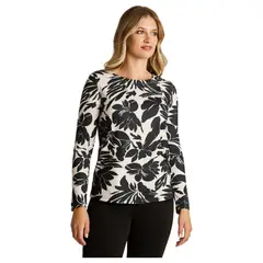 LORENZO DI PONTTI - Polera Estampada Mujer Negro