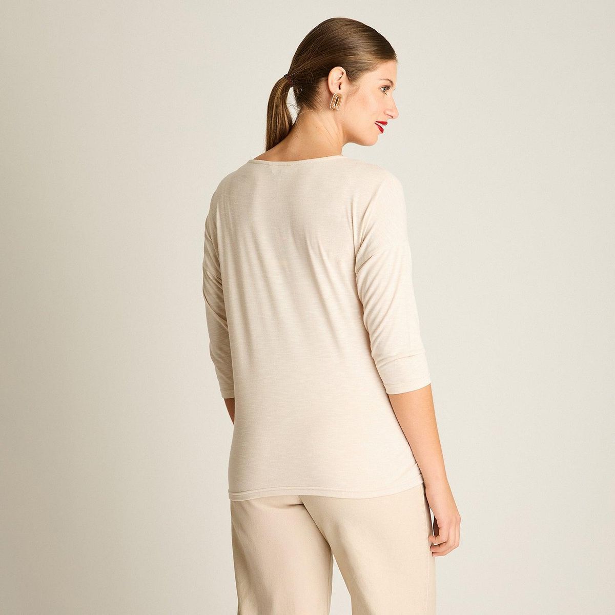 LORENZO DI PONTTI - Polera Arena Manga 3/4 Estampada