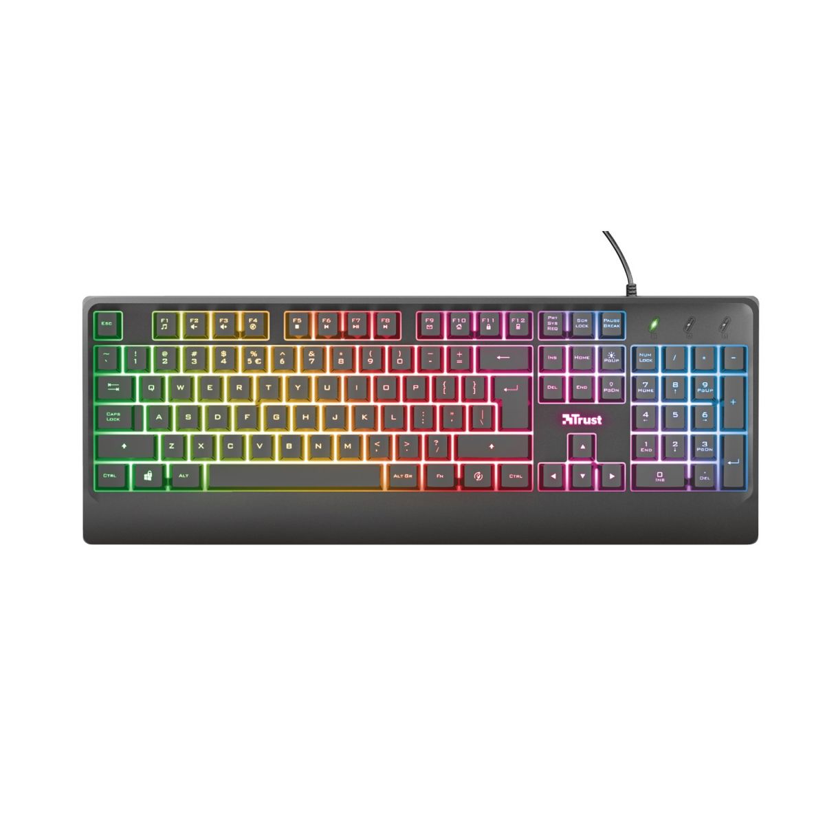 TRUST - Teclado Gamer Trust Ziva Iluminación Led Español