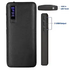 MOVI - Power Bank 20.000 mAh con 3 Salidas USB y Linterna LED Portátil