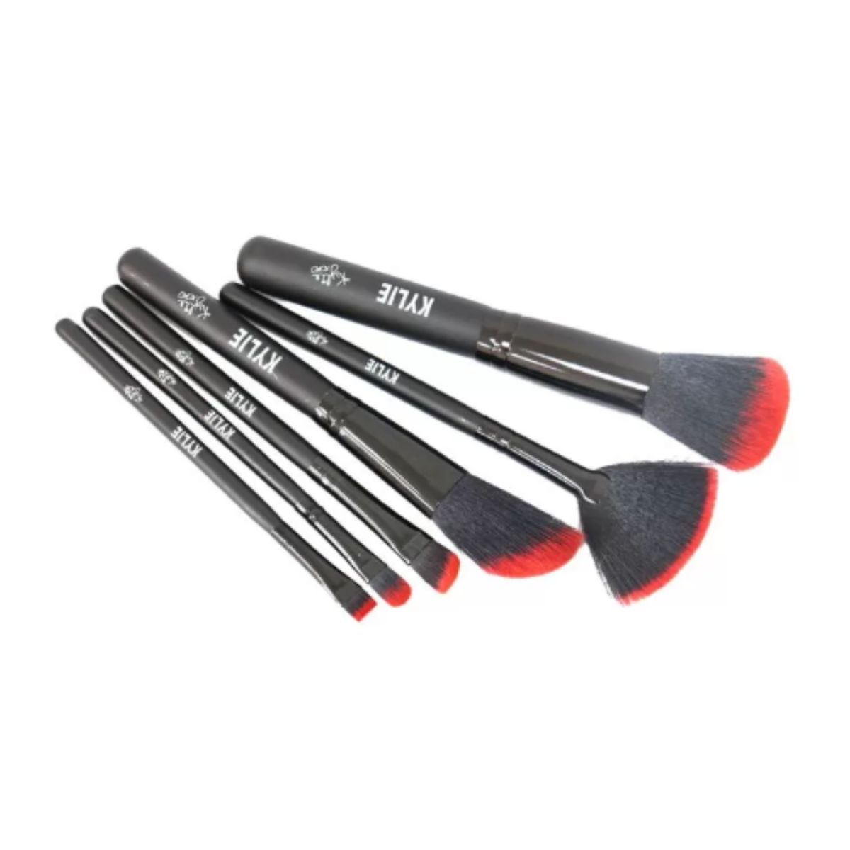 KYLIE - Set de Brochas de Maquillaje Kylie 12 Piezas + Bolso Rojo