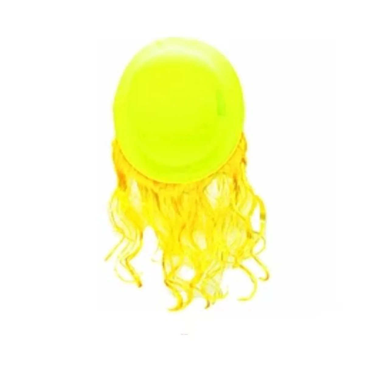 GENERICO - Sombrero fluor con cabello color aleatorio 23x26cm