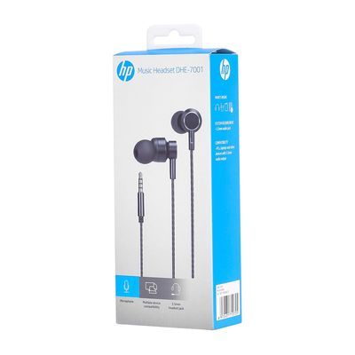 Imagen 2 del producto Audifono In-ear Dhe-7001 Metal Negro Jack 3.5mm Negro