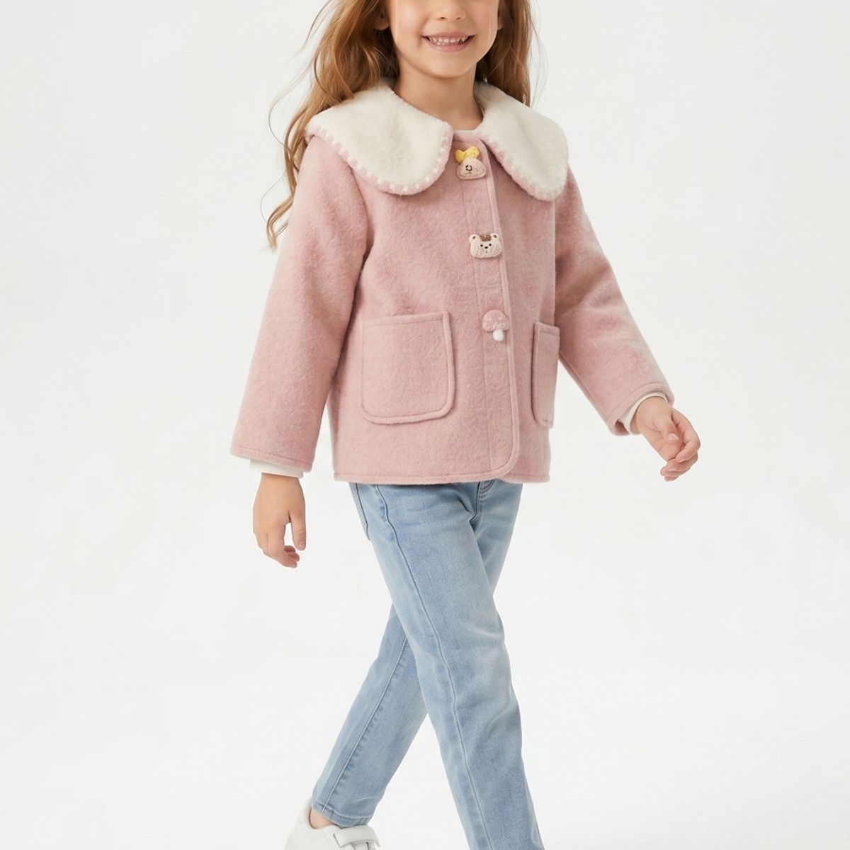 KIBOU - Abrigo Niña Invierno Chaqueta Infantil Chiporro Elegante