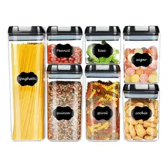 GENERICO - Set 7 Contenedores Piezas Organizador Cocina Hermético