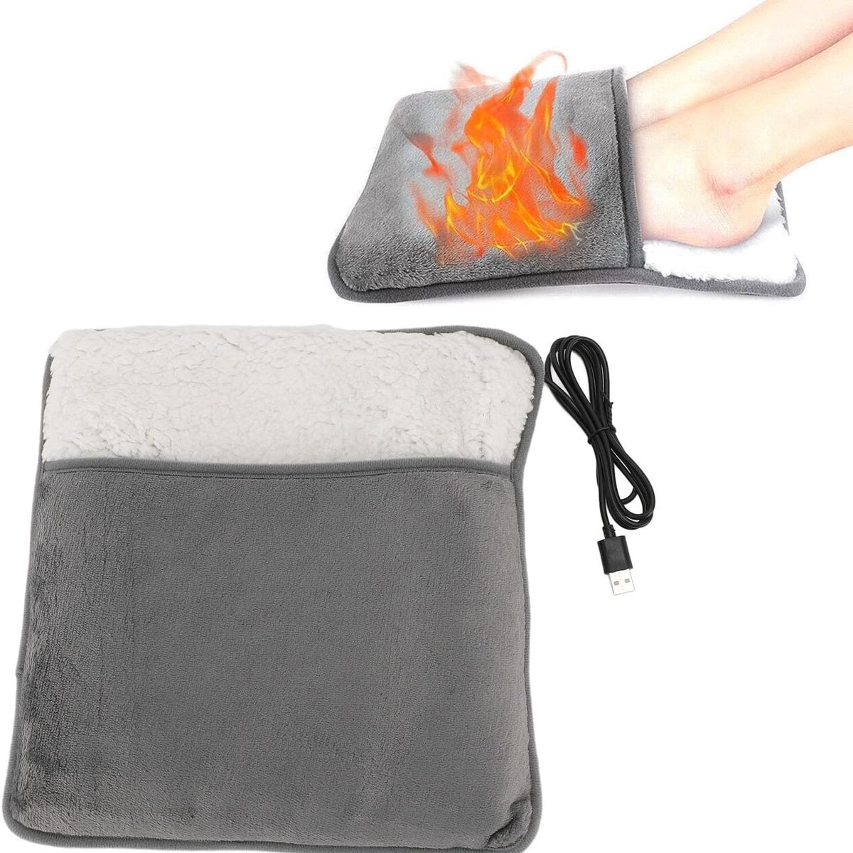 MOVI - Calienta Pies USB Multifuncional  Almohadilla Térmica para Pies, Espalda y Piernas