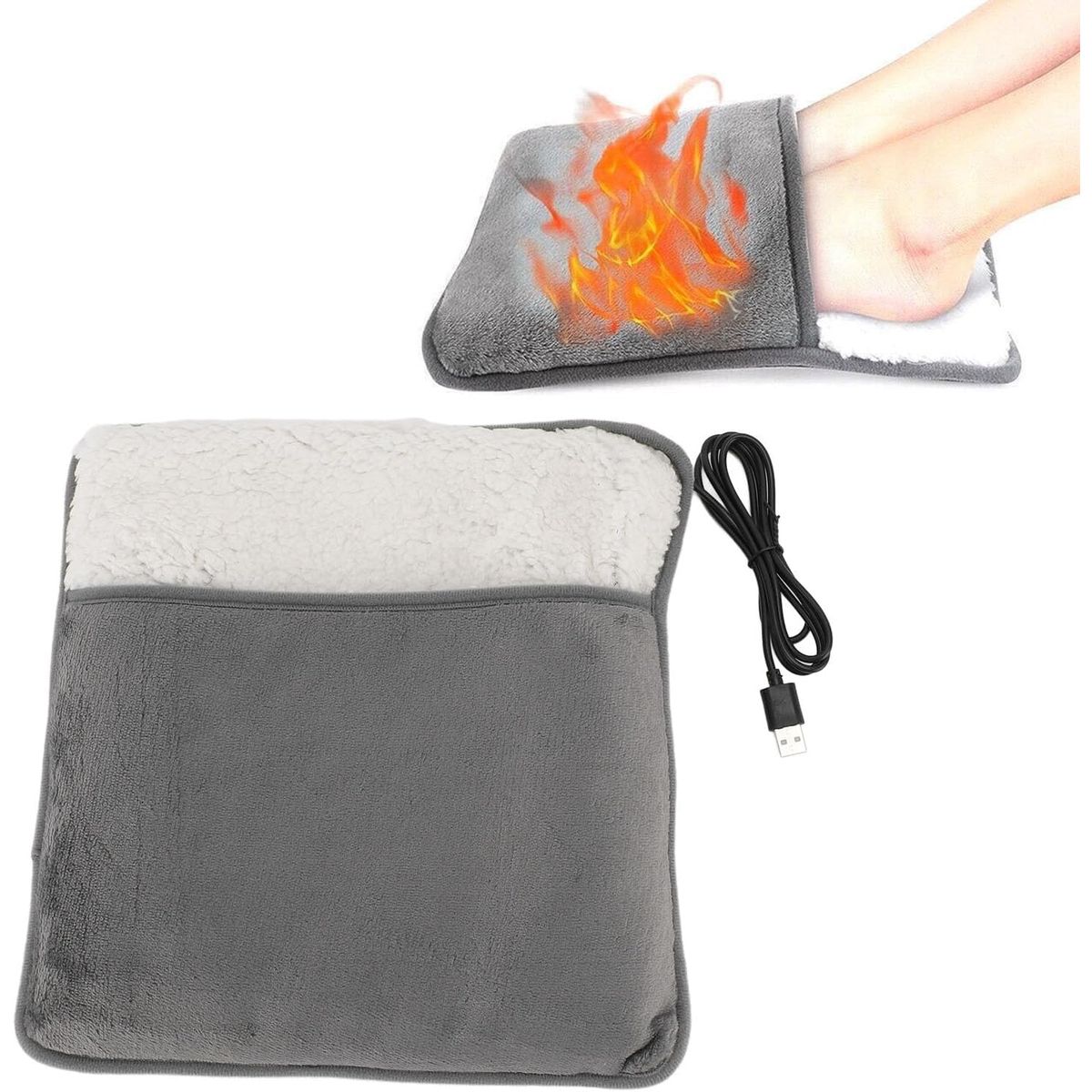 MOVI - Calienta Pies USB Multifuncional  Almohadilla Térmica para Pies, Espalda y Piernas
