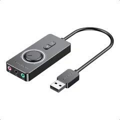 VENTION - Tarjeta Sonido Usb Control Volumen 3 Jack 3.5mm 1 M