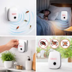 GENERICO - Repelente Electrónico Ultrasónico para Ratones y Roedores Enchufable Hogar