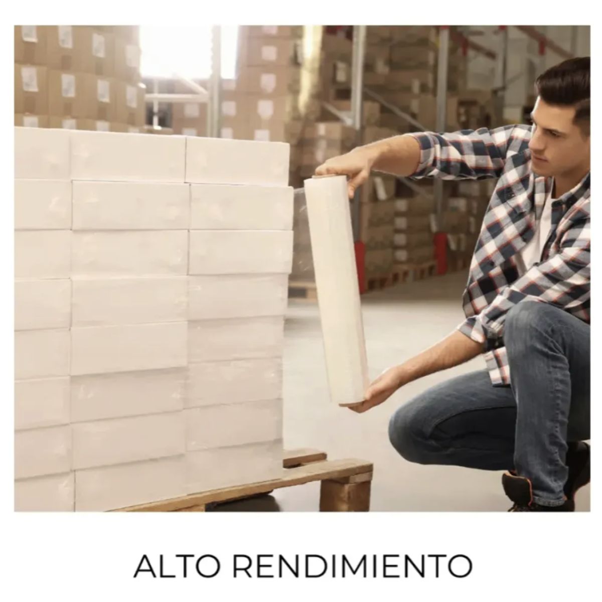 GENERICO - Rollo De Film Embalaje Plástico Stretch Paletizador A 160m para mover lugar