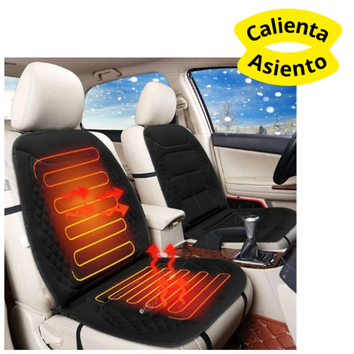 MOVI - Funda calienta asiento para Auto