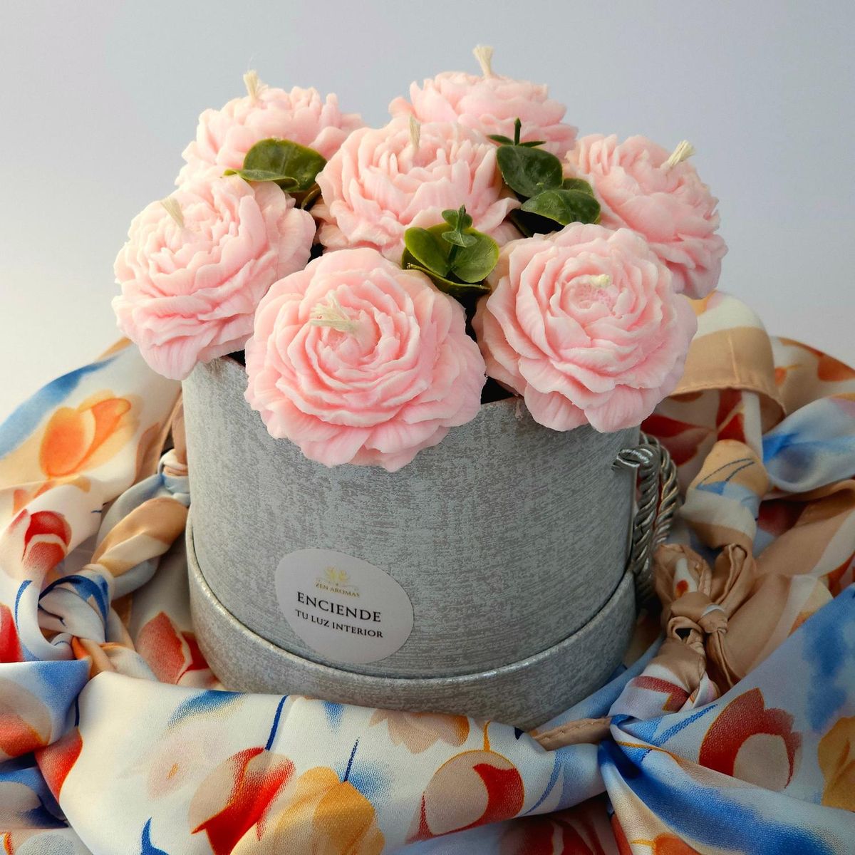 GENERICO - Bouquet Aromático Sueño de Peonías Rosa Pastel Decorativo Floral Zen Aromas