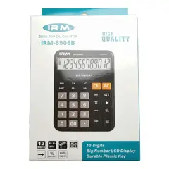 GENERICO - Calculadora De Escritorio Pantalla Grande Irm 8906b Negro