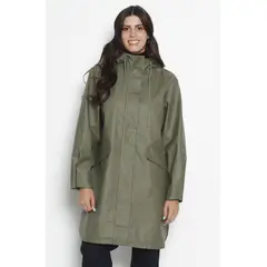 WADOS - CHAQUETA IMPERMEABLE SOLIDA CON CAPUCHA Y BOLSILLOS