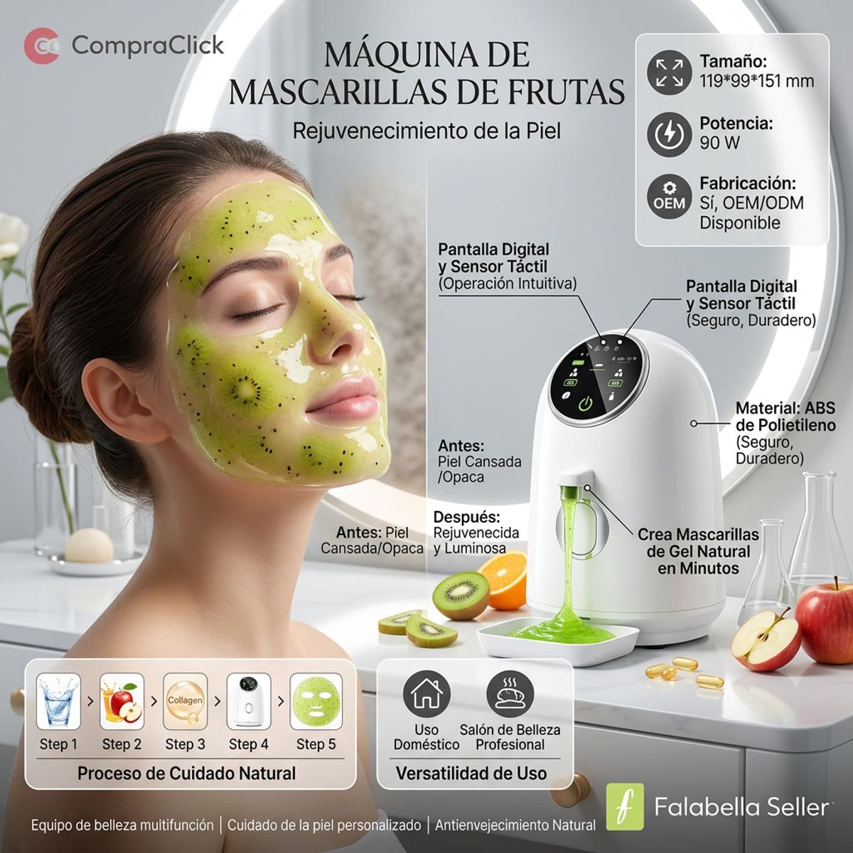 MOVI - MAQUINA PARA HACER MASCARAS FACIALES EN FORMA NATURAL