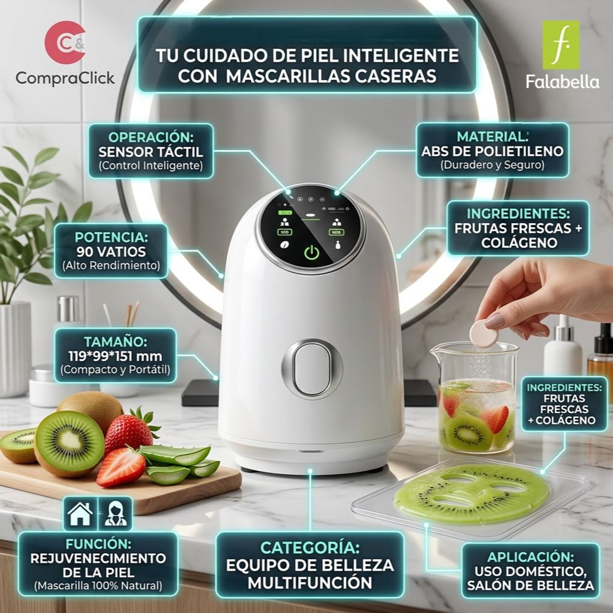 MOVI - MAQUINA PARA HACER MASCARAS FACIALES EN FORMA NATURAL