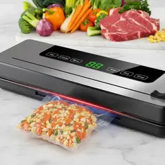 GENERICO - Máquina Selladora Al Vacío Sellador Automático + 10 Bolsas Plateado