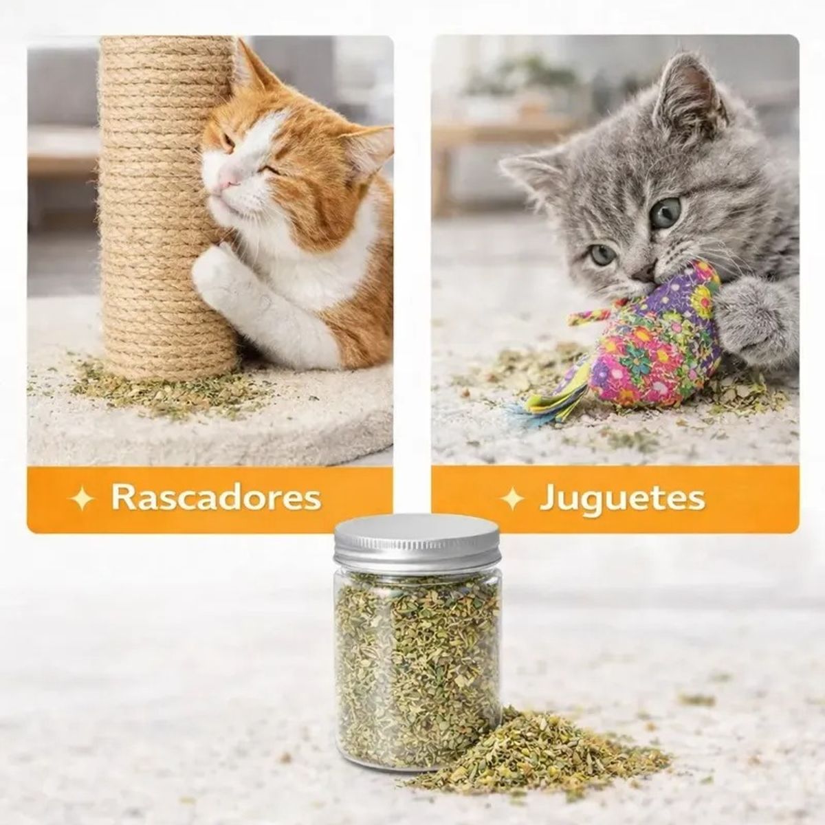 GENERICO - Snack Catnip Felino Estimulacion Instinto Caza Hogar 50g