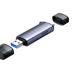 GENERICO - Lector de Tarjetas USB-C 3.0 Adaptador Múltiple para Memoria SD y Micro SD TF