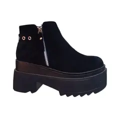 POZATINI - BOTIN MUJER PLATAFORMA MICROFIBRA CIERRES