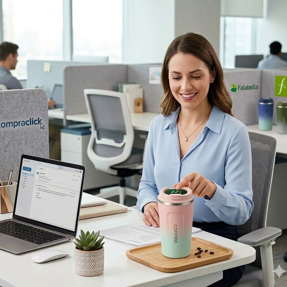 MOVI - VASO TERMICO PARA FRIO Y CALIENTE CON PANTALLA LED DE TEMPERATURA