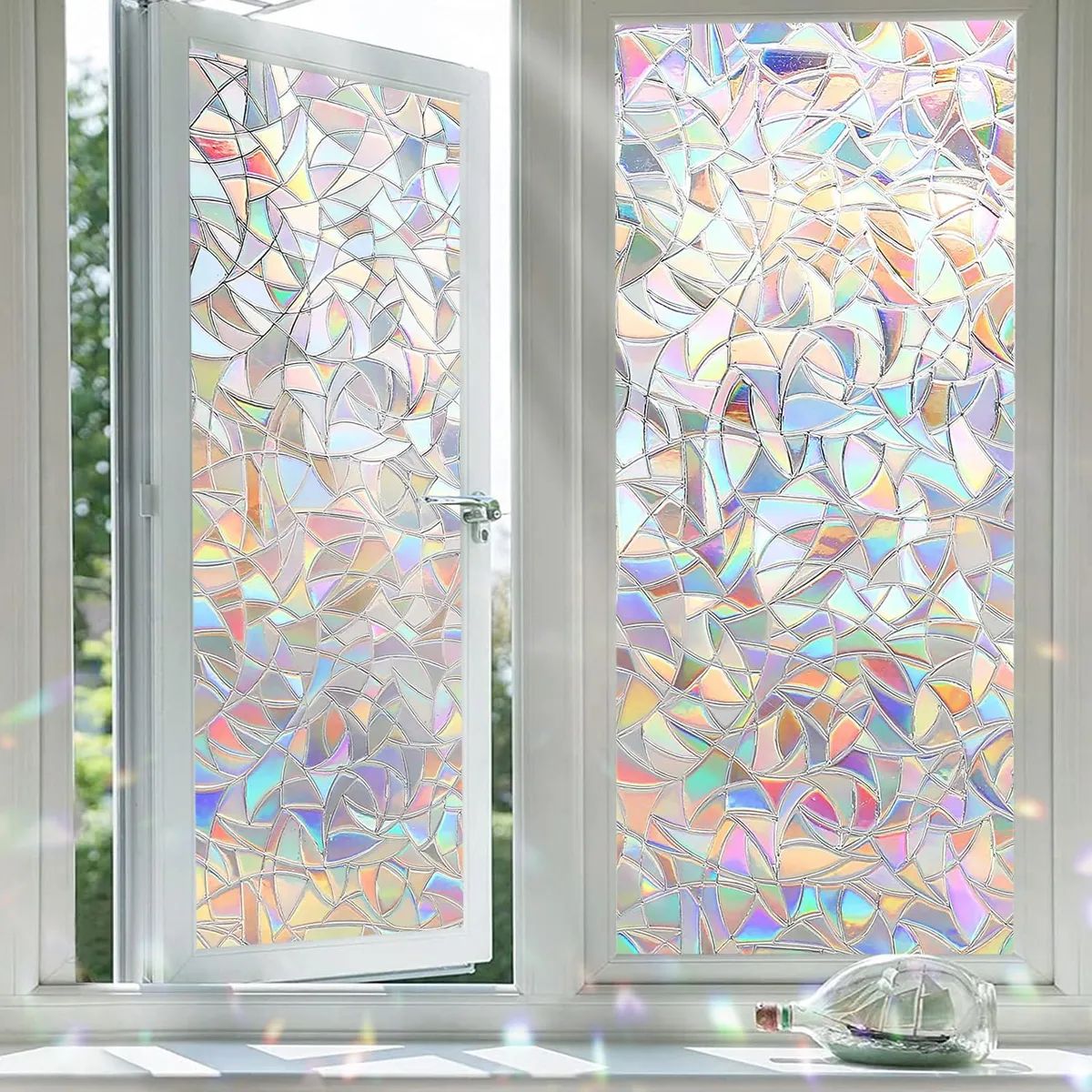 GENERICO - Rollo Vinilo Ventana Vidrio 2m45cm Prisma 3d Privacidad Uv