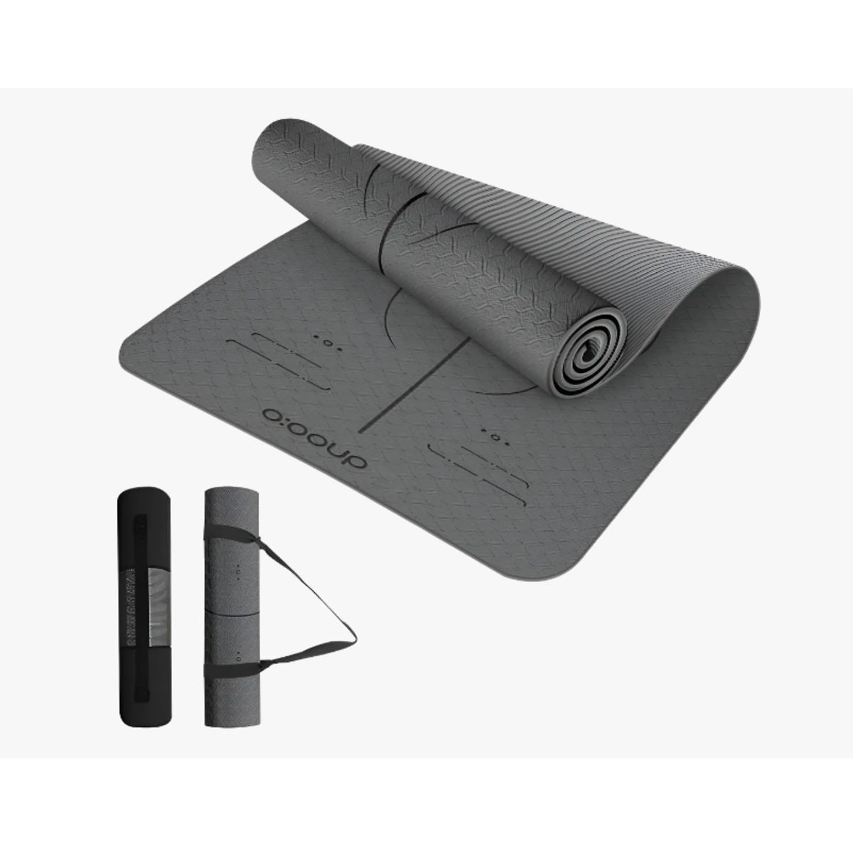 GENERICO - Mat De Yoga 6mm Eco Con Guías Doble Color + Bolso + Correa