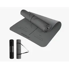 GENERICO - Mat De Yoga 6mm Eco Con Guías Doble Color + Bolso + Correa