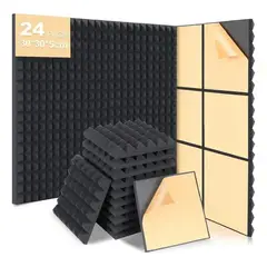 U BUY - 24 Paneles De Espuma Acústica Autoadhesiva