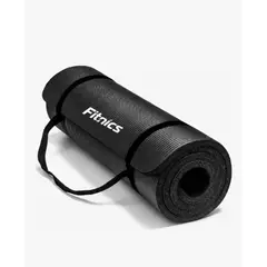 GENERICO - Mat Yoga Colchoneta Ejercicio Extra Grueso 15mm Bolso + Correa Color Negro