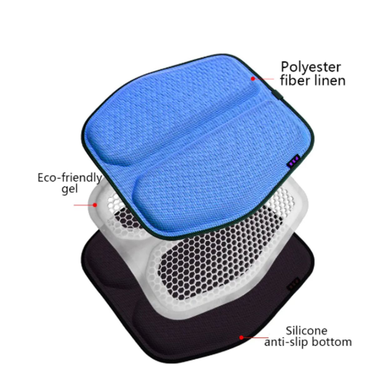 GENERICO - Cojín Para Asiento De Auto Con Memory Foam Universal