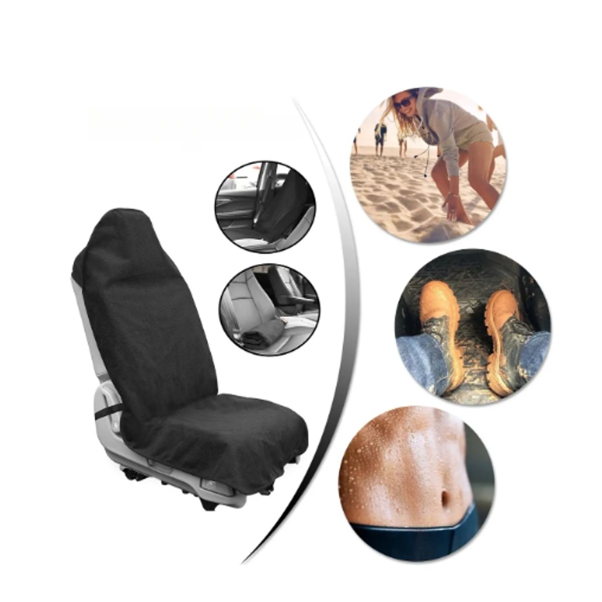 GENERICO - Funda Asiento Auto Cubre Asiento Anti Transpiracion