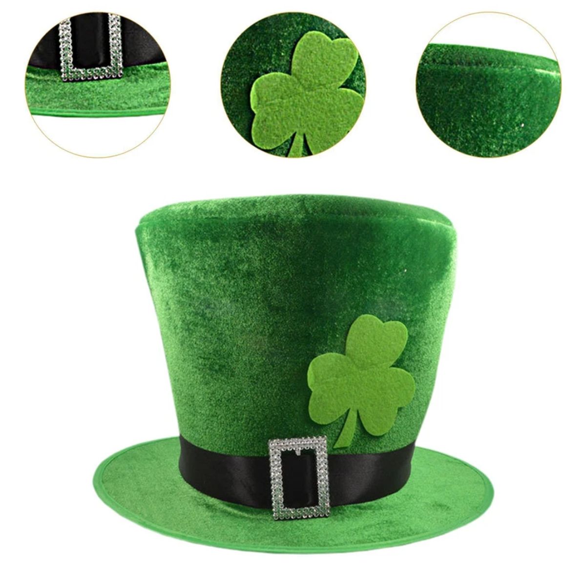 GENERICO - Gorro Sombrero Duende Verde Disfraz San Patricio Adulto Cosplay