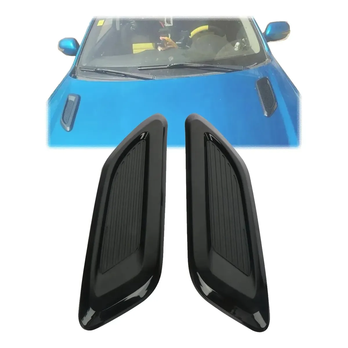 GENERICO - Toma De Aire Capot Tuning Universal Auto Adhesiva Un par