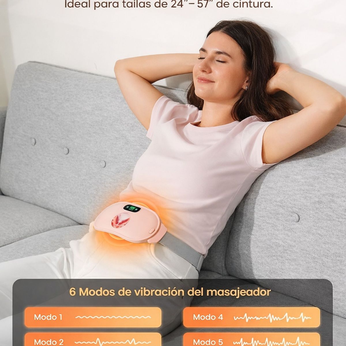 MOVI - Cinturón Térmico Menstrual Recargable con Vibración