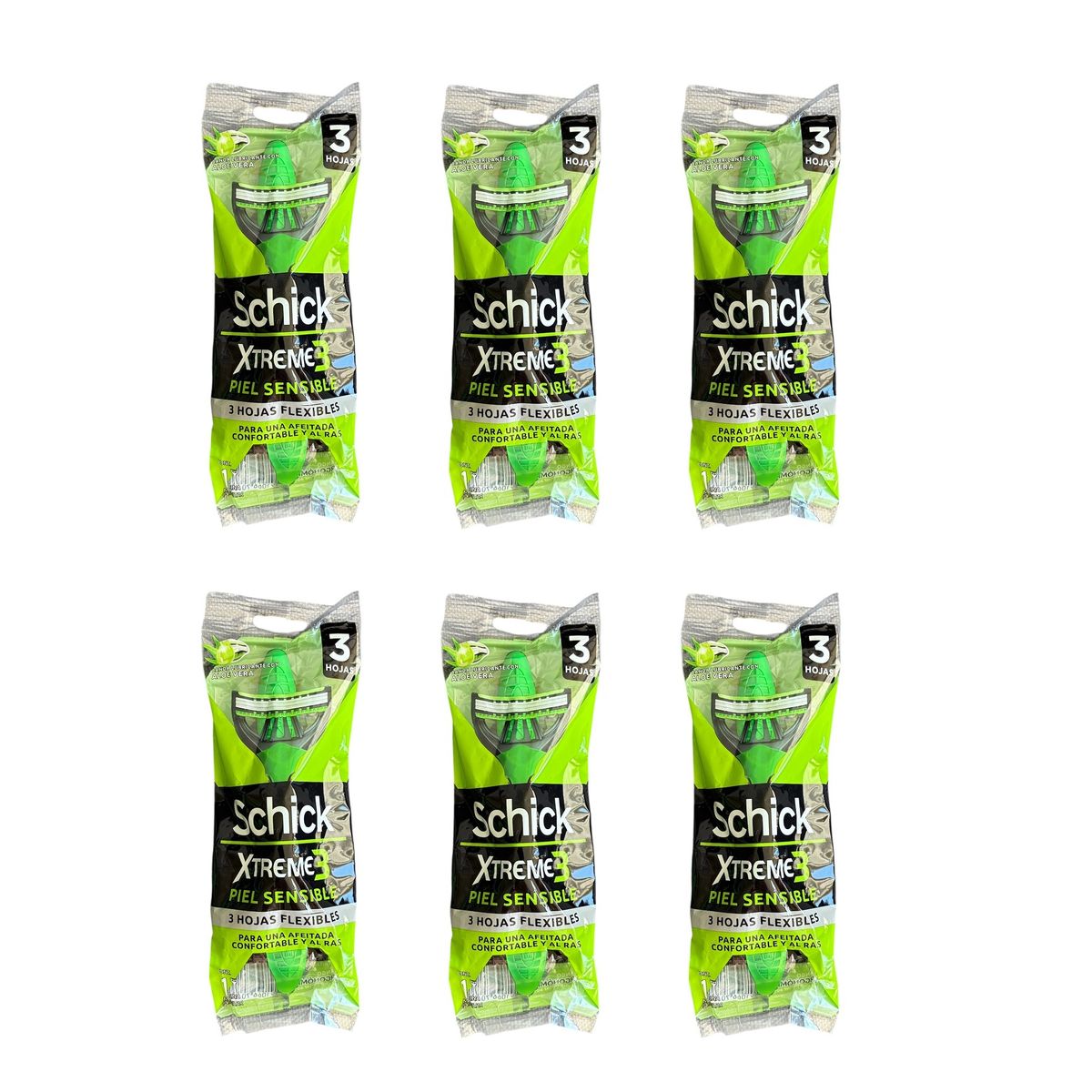 SCHICK - Maquina Afeitar Desechable Piel Sensible 6 Unidades