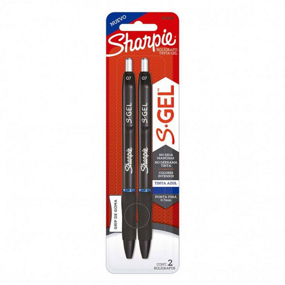 SHARPIE - Set Boligrafos Gel Sharpie 0,7 Azul Blister x2 2142348