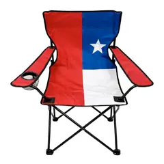 GENERICO - Silla Plegable Bandera con Porta Vaso + Bolsa Camping y Playa