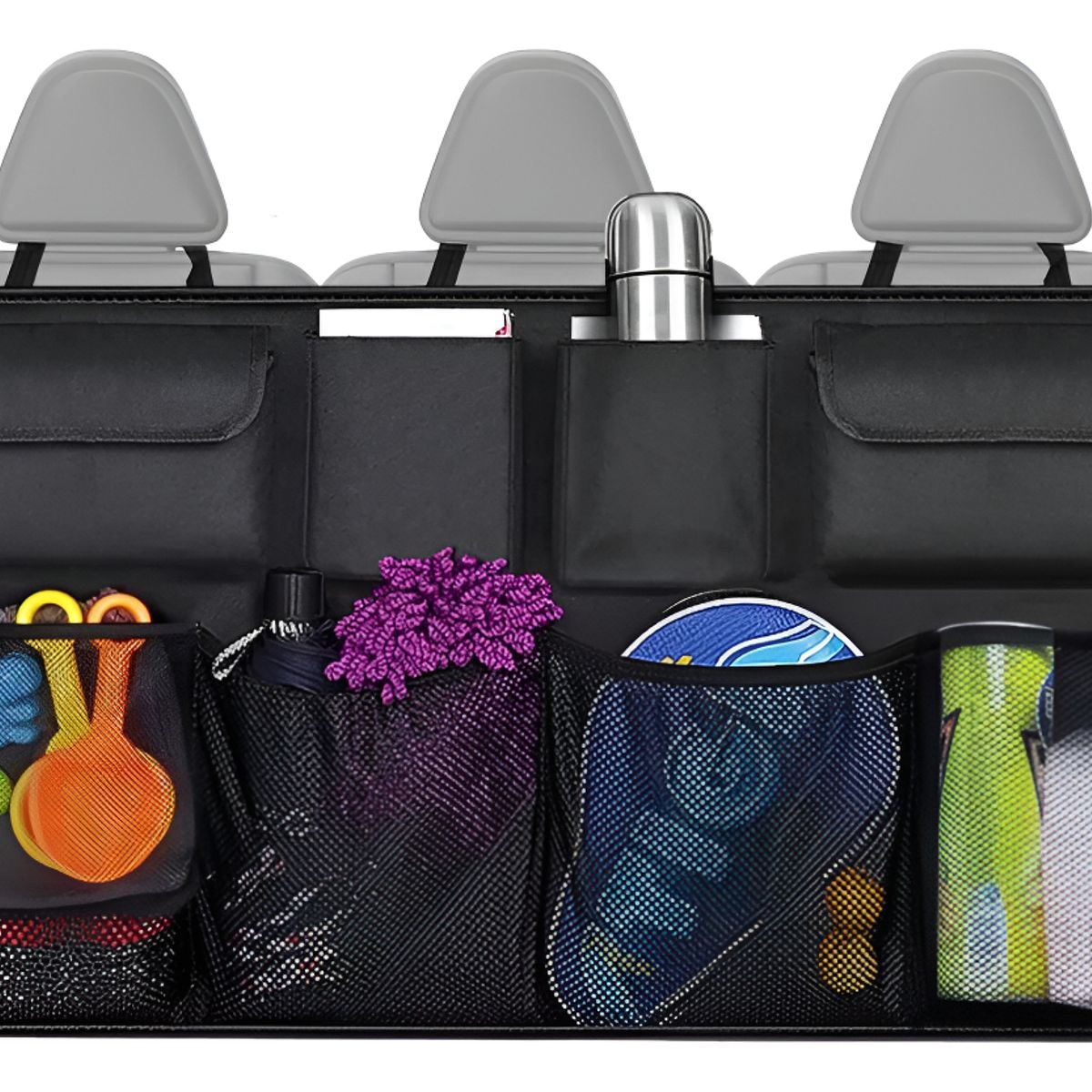 GENERICO - Organizador Maletero Coche Asiento Trasero Colgante Bolsa Negro - 223649