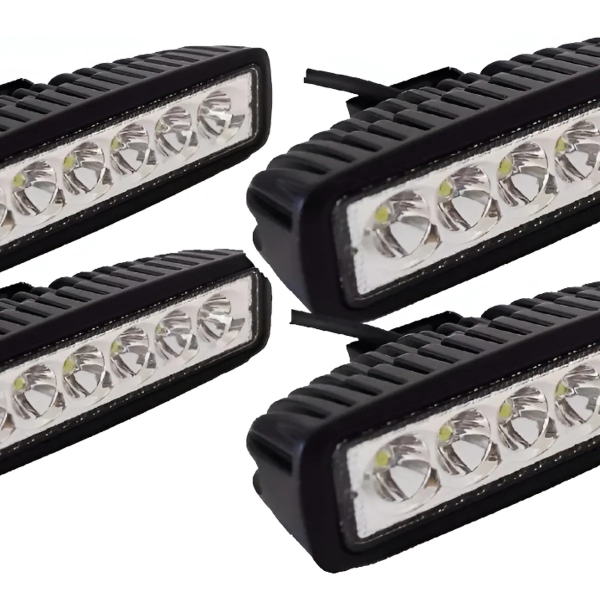 GENERICO - X4 Barra Luces Foco Neblinero Led 18w Auto Moto Caminoneta