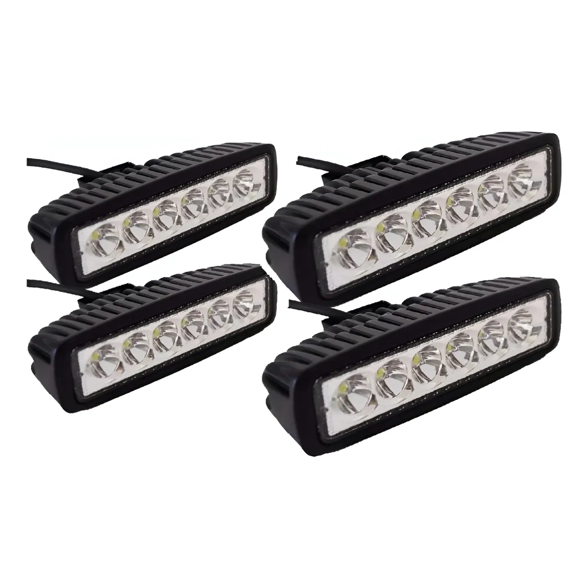GENERICO - X4 Barra Luces Foco Neblinero Led 18w Auto Moto Caminoneta