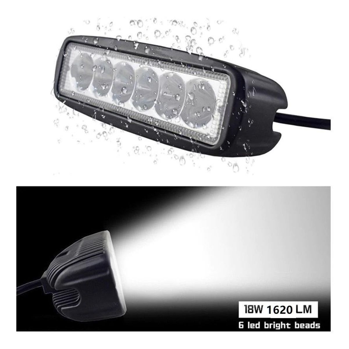 GENERICO - X4 Barra Luces Foco Neblinero Led 18w Auto Moto Caminoneta