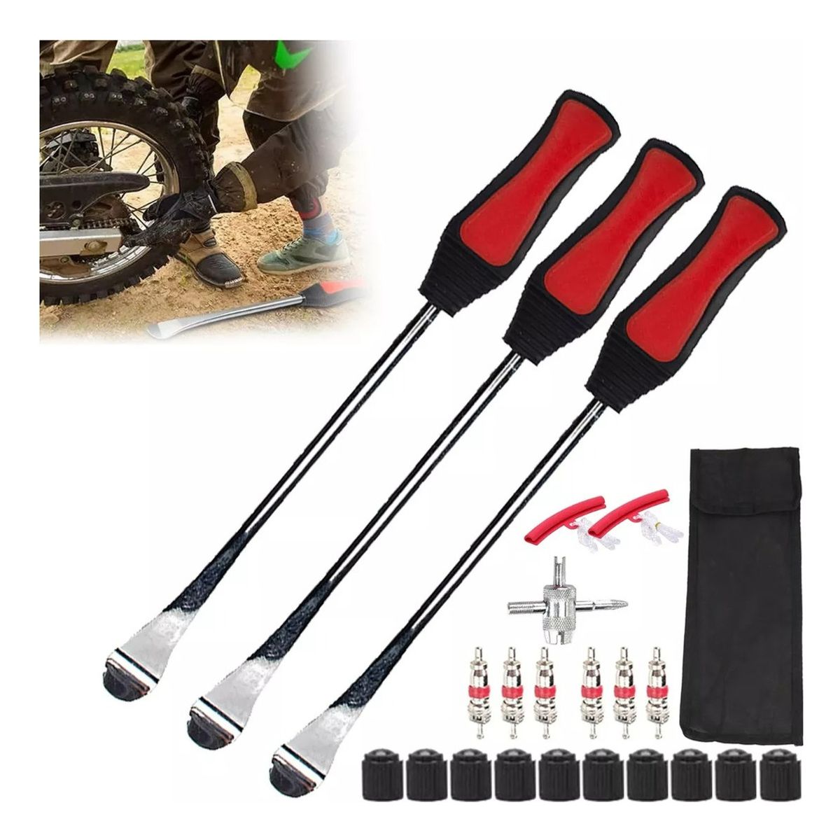 GENERICO - Kit De Palanca Desmontar Para Llantas Motocicleta Bicicleta