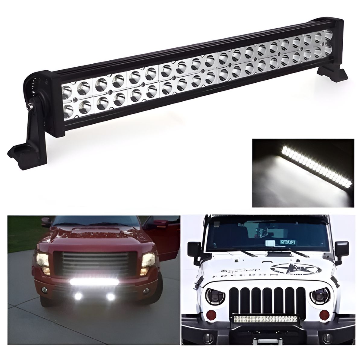 GENERICO - Luz Barra Led 120w Neblinero 4x4 Spot Auto Camioneta 60cm