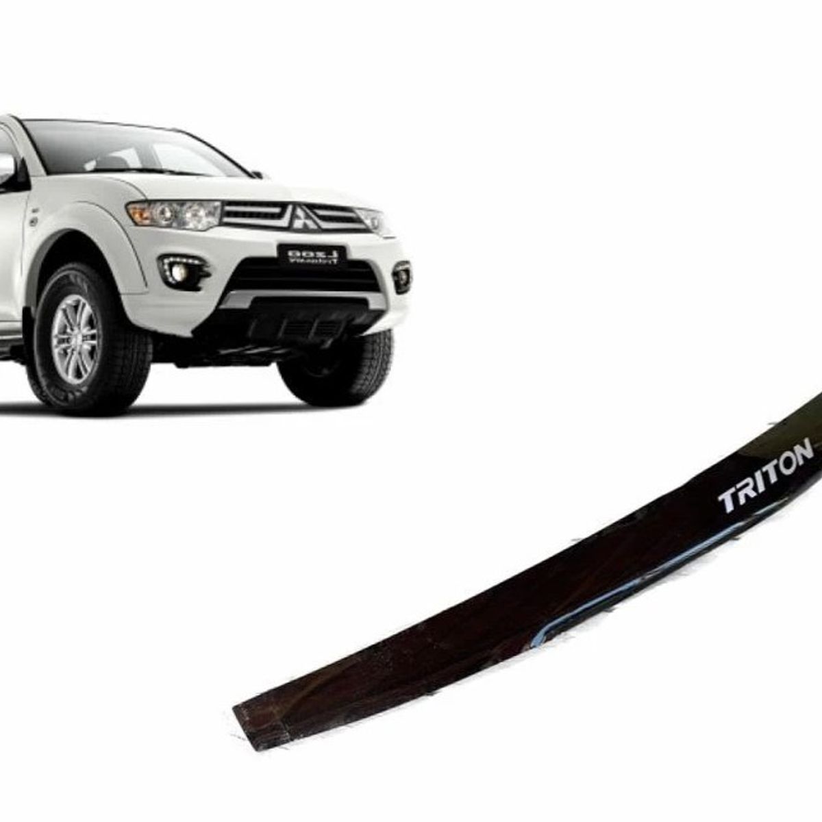 MITSUBISHI - Deflector De Capot Mitsubishi L200 Negro 2006 -2015 Negro