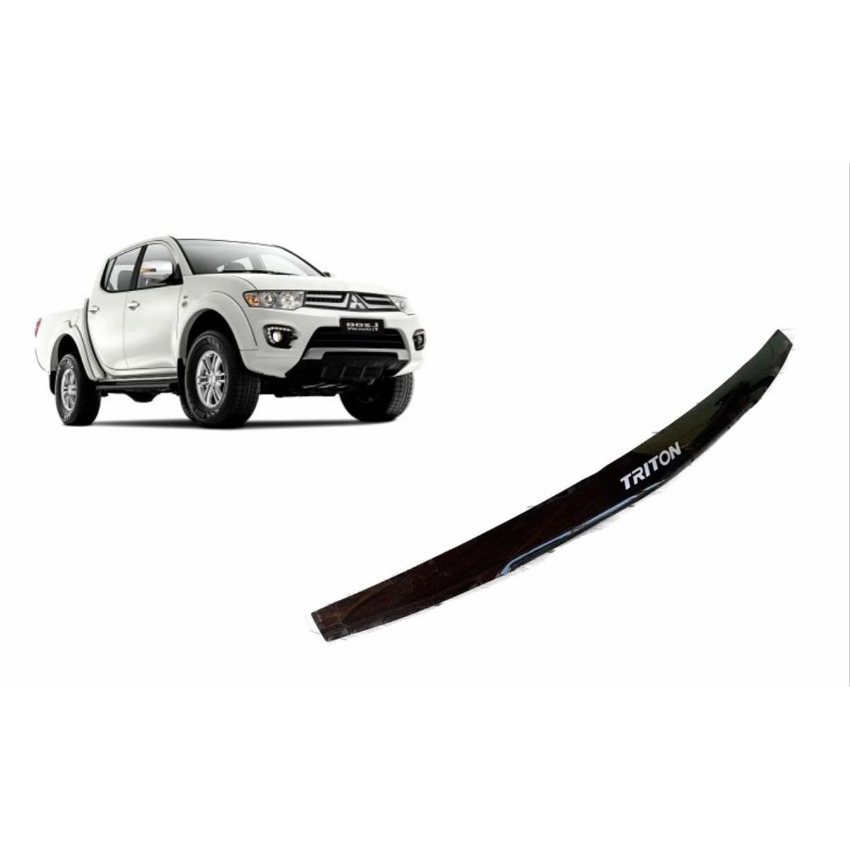 MITSUBISHI - Deflector De Capot Mitsubishi L200 Negro 2006 -2015 Negro